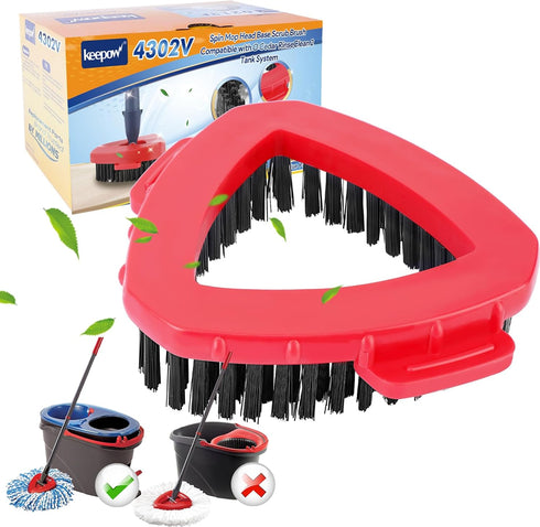 KEEPOW Scrub Brush for O Ceda RinseClean 2 Tank System, Spin Mop Replace Head Base Scrub Brush, Shower Floor Scrubber for Bathroom Kitchen Wall Ti...
