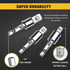 Power Drill Sockets Adapter, 360 Degree Rotatable Universal Joint Swivel Socket Set 1/4 Inch Hex Shank to 1/4 3/8 1/2 Square Socket Drives CR-V St...