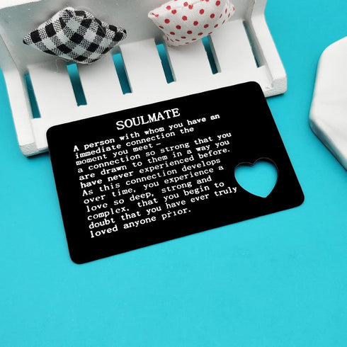 Xiahuyu Valentines Day Gifts for Men Engraved Wallet Insert Card for Boyfriend Fiance Husband Christmas Birthday Gifts Wedding Anniversary Present...