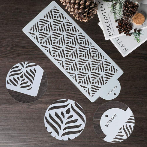 RAYNAG 3 Pcs Cake Decorating Stencils Mold Plastic Templates Spray Floral Cake Molds Cookie Fondant Dessert Decorating Molds Side Baking Mesh Sten...
