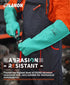 LANON Nitrile Chemical Resistant Gloves, Reusable Heavy Duty Safety Work Gloves, Acid, Alkali and Oil Protection, 18" Length, Non-Slip, Large...