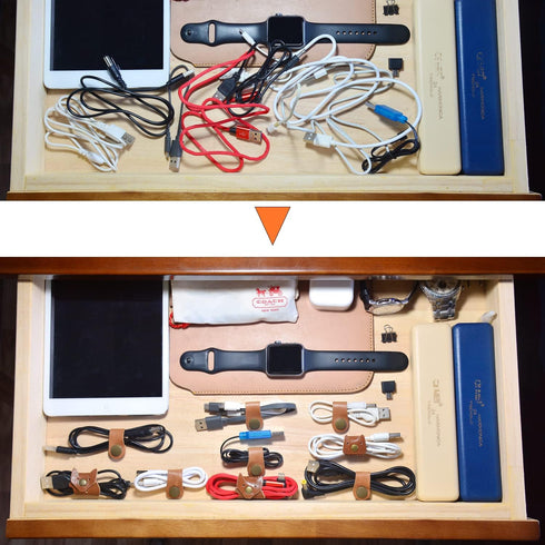 CAILLU Cord Organizer,Cord Keeper,Cable Organizer USB Holder,Cable Straps,Earbud case,wrap Headphone,Headset Winder,Earphone Clips Ties,stocking s...