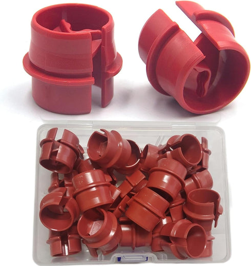 25pcs 3/4 Inch Non-Metallic Cable Connector - Snap Style Installation - Labor Saving, for Confined Areas - Three Cables #6-#8?Red ?...
