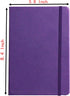 YIKANGHENG Hardcover Journal Notebook, 1 Pcs A5 PU Leather Cover With Bandage 80 Sheets (160 Pages) 8 mm Ruled Diary Notebooks (Purple)...