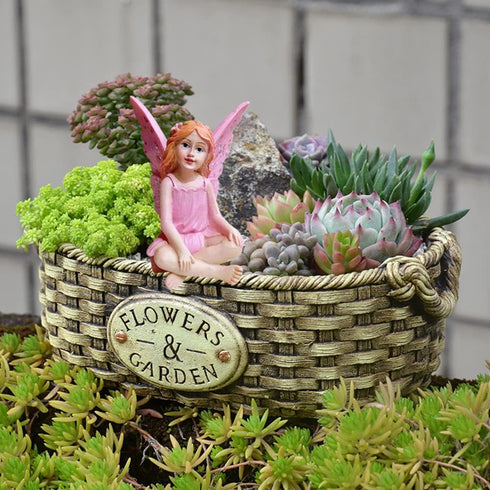 Fairy Garden Fairies Miniature Garden Fairies Figurines Outdoor Little Fairy Girls Small Fairies Ornaments Fairy Garden Accessories Terrarium Moss...