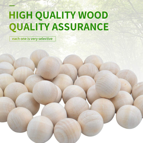 Jdesun 100 Pieces Unfinished Wooden Balls, Mini Round Craft Balls for DIY Projects, Kids Arts and Craft Supplies, 0.7 Inches Diameter....