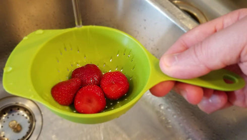 2 Piece Colander Set - Nesting Mini Colanders for Berries, Pasta, Veggies (1 Set)...