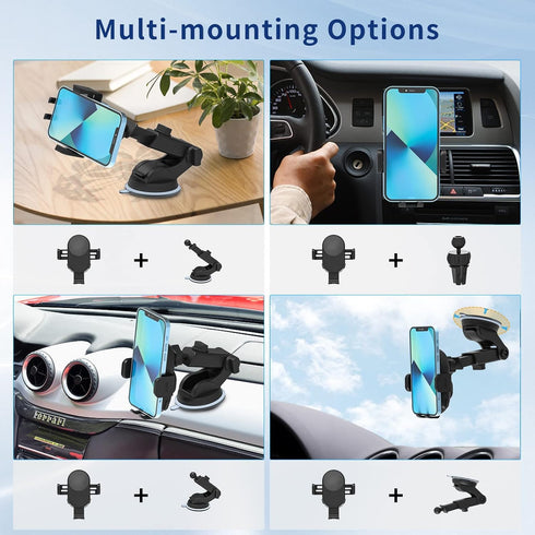 SUPERNIGHT Wireless Car Charger, 15W Qi Fast Charging Auto Clamping Phone Holder Mount on Air Vent & Dashboard for iPhone Samsung Huawei Oneplus, ...
