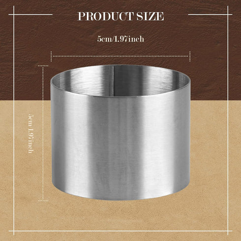 ICYANG 2 Inch Mini Cookie Cutters, Round Mouse Cookie Cutter, Easter Stainless Steel Ring Molds for Tartare Dessert Baking Cooking Food Pastry Cak...