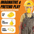 Kids Handyman Tools Toy Set, 52 PCS Mechanic Pretend Play Construction Playset with Hard Hat, Nuts, Bolts - Realistic Plastic Toddler Children Acc...