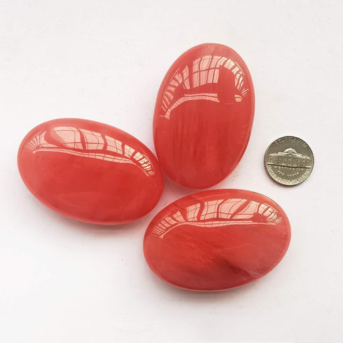 Cherry Quartz Oval Palm Pocket Healing Crystal Massage Spa Energy Stone,Healing Crystal for Therapy Geometry Chakra Balancing...