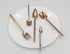 Modern Flatware - Luxury Stainless Steel Utensil Elegant Dinnerware Cutlery Set, Dishwasher Safe Forks Knives Spoons, Tableware (Rose Gold, 5pcs, ...