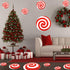 24 PCS Peppermint Floor Decals Stickers-3 Sizes Self-Adhesive Design Christmas Candy Stickers,Floor Window Clings for Christmas Valentine's Day Ca...