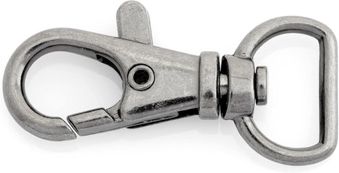 CRAFTMEMORE Swivel Lobster Claw Clasps Classic Trigger Snap Hooks CS10 Purse Landyard Clip 5/8" 3/4" 1" Pack of 10 (5/8 Inch, Gunmetal)...