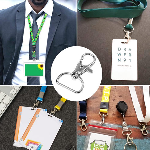 CooBigo 30pcs Metal Swivel Clasps Lanyard Snap Hook Lobster Claw Clasp Jewelry Findings Swivel Trigger Snap Hooks (Webbing size:1/2" (13.2mm))#FLQ...