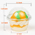 Golden Apple, 7oz-50sets Clear Plastic Dessert Cups, Parfait Cups with Dome lids No Hole...