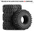 INJORA 1.0 Tires-58 * 24mm All Terrain Super King Trekker Soft Sticky Tires for TRX4M 1/18 1/24 RC Crawler SCX24 AX24,T1017...