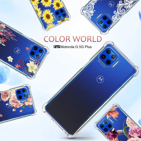Osophter for Moto One 5G & G 5G Plus Case - Clear Transparent TPU Shock-Absorption Phone Cover for Motorola Moto One 5G UW...