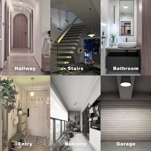 ORALUCE Motion Sensor Light Bulbs Indoor Outdoor 60 watt Equivalent, A19 E26 9W Motion Activated LED Bulb 6000K Cool White, Motion Sensor Light fo...
