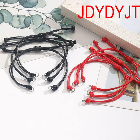 JDYDYJT Semi Finished DIY Half-Finished Unfinished Bracelet Jewelry Making Braided Cord Bracelets Adjustable Rope Thread Bracelets with Jump Rings...