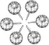 HBlife 12 Pcs Acrylic Decorative Rolling Diamond Shower Curtain Hooks Rust Proof Rhinestones Crystal Bling Shower Curtain Hooks for Curtain and Sh...