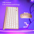 Keyboard mouse set , 2.4G , 78 keys, USB thin etched keycaps, mute , ergonomic design, QWERTY, for PC, laptop(Rose gold)...