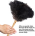 Ostrich Feather Duster, 16 inch Black Genuine Ostrich Feathers with Wood Handle, Reusable Car Dusters, Eco-Friendly Cleaning Handheld Dusters for ...