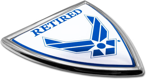Elektroplate Officially Licensed Retired United States Air Force Shield Chrome All Metal Emblem for Cars, Trucks, and All Auto | Universal Fit at ...