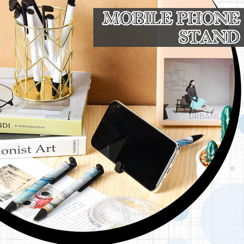 Sublimation Pens Blank Heat Transfer Pen Sublimation Ballpoint Pen with Shrink Wrap White Aluminum Customized Clip Pen School Supplies for Christm...