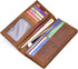 Men's Genuine Leather Long Wallet Chain Wallet, Engraved Bifold Wallet...
