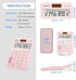 Pocket Small Size Desk Calculator, 12 Digit Large LCD Display, Basic Tax Function Handheld Desktop Calculator with Solar Battery Dual Power, Perfe...