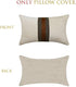 BOYSUM Farmhouse Decorative Outdoor Throw Pillow Covers for Couch Sofa Bed Brown Faux Leather Accent Pillow Cover Modern Decor Pillow Case 18 x 18...