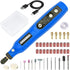 Cordless Rotary Tool Kit, 3.7V Mini Grinder with 5 Variable Speed, Front LED Work Light, 42pcs Accessories Electric Multi-Tool for Polishing, Clea...