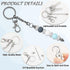 12Pcs Beadable Keychain Bar Bulk, Colorful Plating Alloy Beaded Keychain, Blank Keychain Making Supplies DIY Keychain Supplies for Pendant DIY Pro...