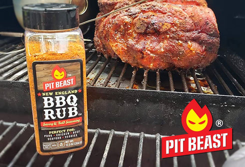 Pit Beast New England BBQ Rub | Keto, Sugar-Free, 0 Carbs, NO MSG, Gluten Free | Savory and Bold Barbecue and Grill Seasoning for Chicken, Burgers...
