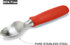BALCI Ice Cream Scoop - Heavy Duty Stainless Steel Icecream Scooper With Non-Slip Rubber Grip - Professional Metal Ice-Cream Spade - Dishwasher Sa...