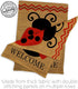 Welcome Ladybug Burlap Garden Flag - Friends Bugs & Frogs Butterfly Ladybugs Dragonfly Bee Springtime Insect Natural Wildlife - Yard Decorations H...