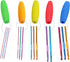 MEYAGO 5PCS Crochet Hook Grips Set Ergonomic Crochet Hook Handle Multi-Size Ergonomic Crochet Hook Handle Attachment - Fits 2mm to 10mm Hooks...