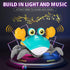 Crawling Crab Dog Cat Toys, Escaping Crab Dogs Cats Toy with Obstacle Avoidance Sensor Interactive Pet Toys with Music Sounds & Lights for Dogs Ca...