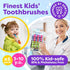 Kids Toothbrush 6 Pack - Soft Contoured Bristles - Child Sized Brush Heads (3-10 Year Old) - Suction Cup for Fun & Easy Storage - Girl & Boy Set (...