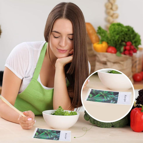 Boao 200 Pcs Recipe Card Protectors, Recipe Card Covers, Kitchen Plastic Cookbook Sheet Protectors Clear Cookbook Page Protector Index Sleeve (5 x...