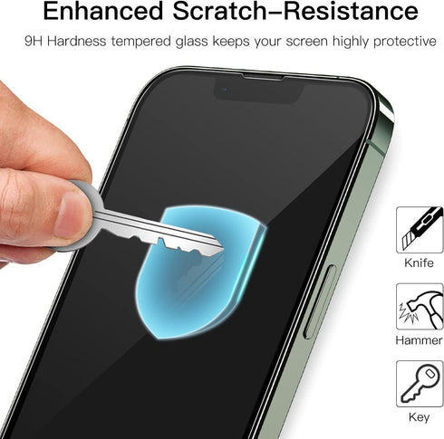 JETech Full Coverage Screen Protector for iPhone 13/13 Pro 6.1-Inch, Black Edge Tempered Glass Film with Easy Installation Tool, Case-Friendly, HD...