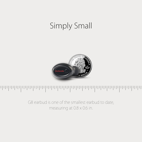 G8 Bluetooth Earpiece Wireless Headphone Mini Invisible Earbud, 6 Hrs Playtime 2 Magnetic USB Chargers Tiny Smallest Headset Single Car Earphone w...