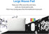Black White Cherry Blossom Mouse Pad Japanese Sakura Death Life Flower Extended Desk Mat 80X30 cm Non-Slip Rubber Base Stitched Edge Large XL Play...