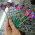 8 Pieces Rainbow Flower Spoon Coffee Teaspoon Set, Stainless Steel Stirring Spoon Tea Spoon Sugar Spoon, 8 Different Patterns...
