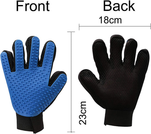 NC Pet Grooming Glove, Silicone Dogs/Cats Brush Comb Deshedding Hair Gloves, Dogs Bath Cleaning Supplies, Perfect for Dog & Cat with Long & Short ...