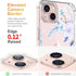 Compatible with iPhone 15 Case with Screen Protector, Flower Pattern Design, Floral Clear Women Phone Case Shockproof Protective Soft Bumper Cover...