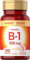 Nature's Reward Vitamin B1 100mg (Thiamine) - 100 Count - Vegetarian, Non-GMO & Gluten Free Supplement...