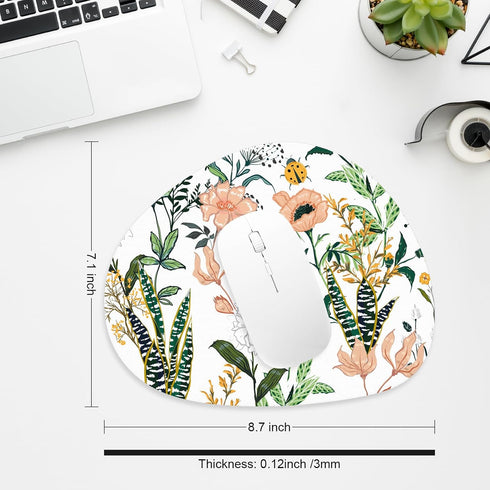 Mouse Pad, Premium-Textured Oval Computer Mousepad, 8.7" x 7.1" Thick 3mm Anti-Slip Waterproof Rubber Mouse Mat, Cute Mouse Pad for Office, Home, ...