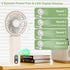 Mini Handheld Fan, Powerful Handheld Fan, Small Battery Operated Fan with LED Display, 4 Speed Adjustable, Lightweight Rechargeable Fan for Stylis...